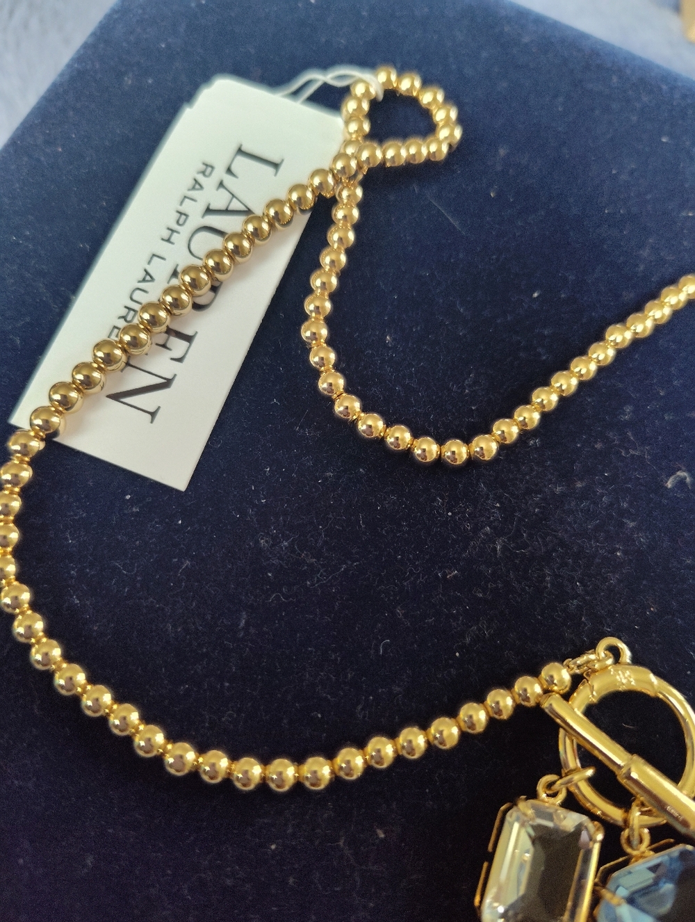 Ralph Lauren Gold Toggle Necklace - Picture 10 of 10